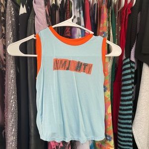Omighty blue and orange tank